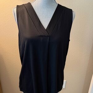 Anne Klein Black V-Neck sleeveless Blouse